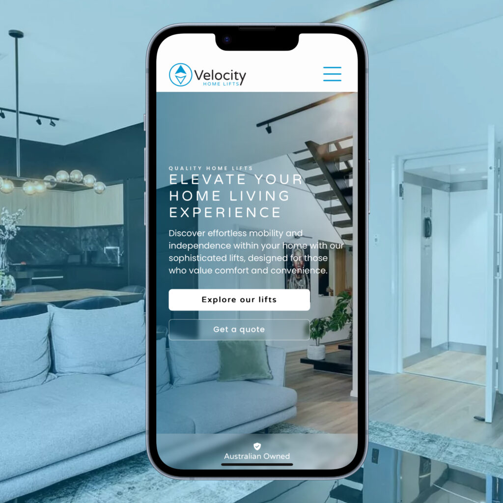 Modern home with a lift system.